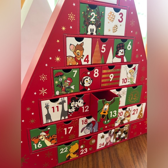 Disney Christmas Tree Advent Calendar Small Boxes Mickey Winnie the Pooh Pluto - Picture 2 of 5